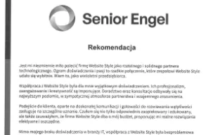 Rekomendacja - strona www: Senior Engel