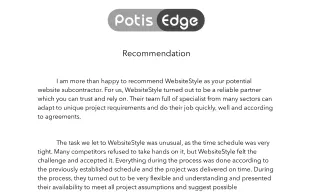 Rekomendacja - strona www: Potis Edge