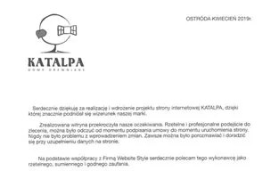Rekomendacja - strona www: Katalpa