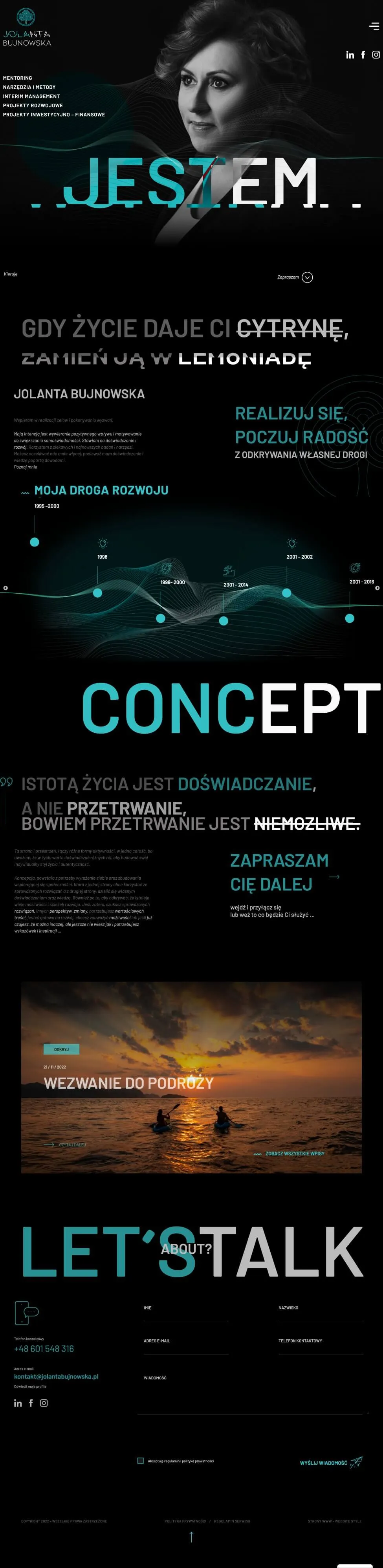 nowoczesne projekty stron internetowych